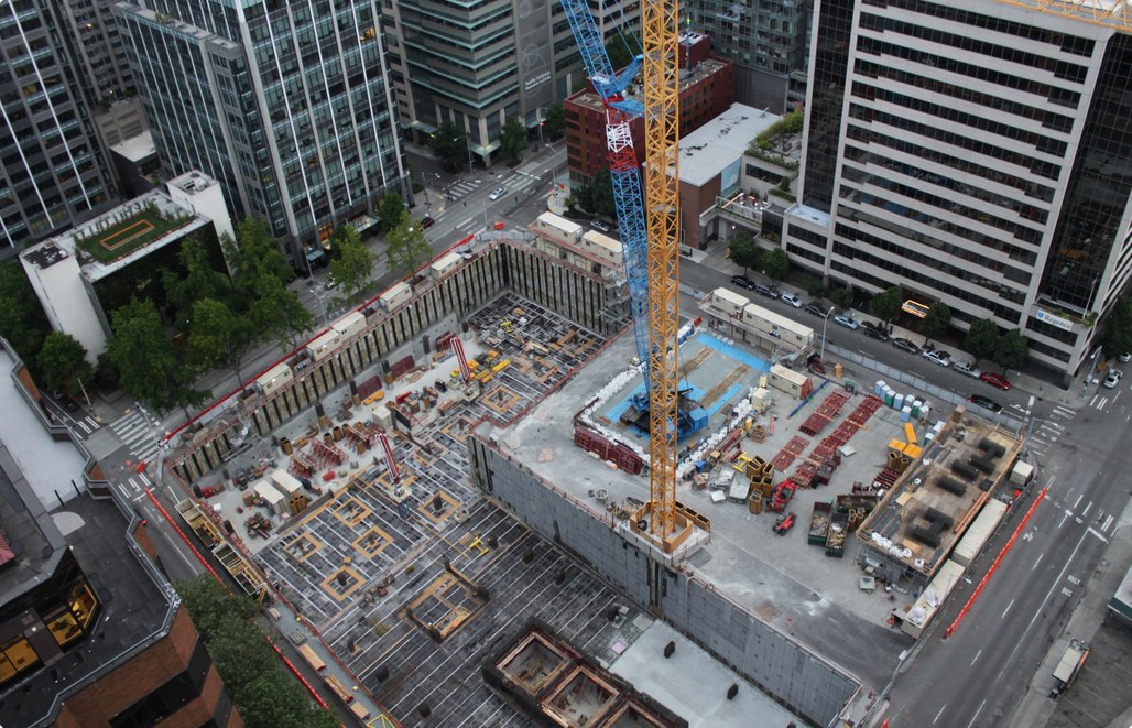 Construction site seen from above